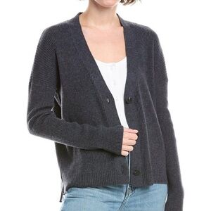 Raffi Cashmere Cardigan - Carbon - Size Small
